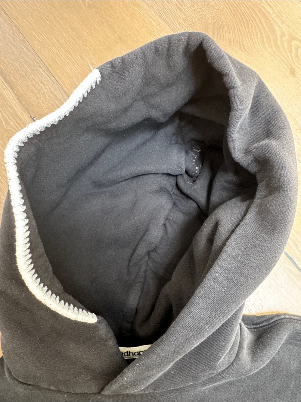 Madhappy unisex  Black  Hoodie with Subtle Logo - Picture 4 of 15